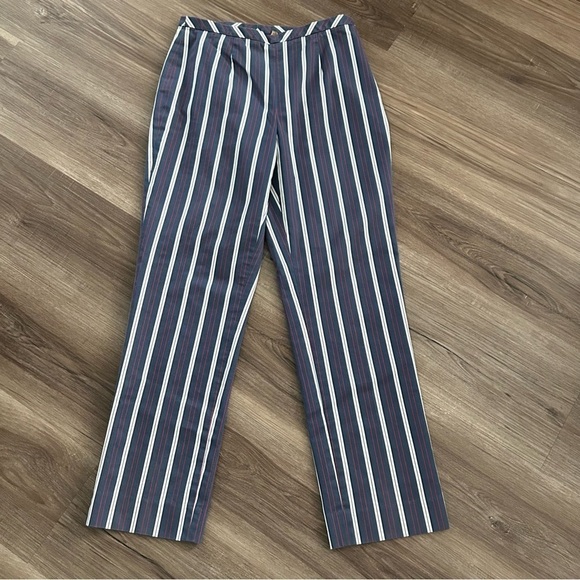 Caslon Blue White Red Stripe Pants Women’s Size 4 - Picture 1 of 9